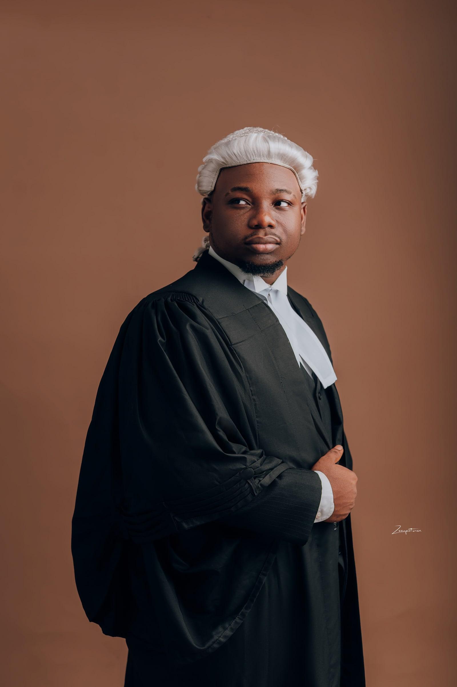 Akpofure Best Oboba, Esq., Principal Partner, in wig and gown.