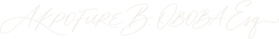 Signature of Akpofure Best Oboba, Esq.